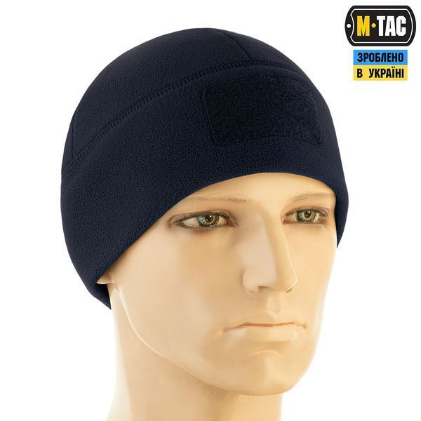 M-TAC ШАПКА WATCH CAP ELITE ФЛІС (320Г/М2) З ЛИПУЧКОЮ DARK NAVY BLUE 2033725517 фото
