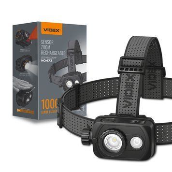 Налобний світлодіодний ліхтарик VIDEX VLF-H047Z 1000Lm 5000K 2994693600 фото